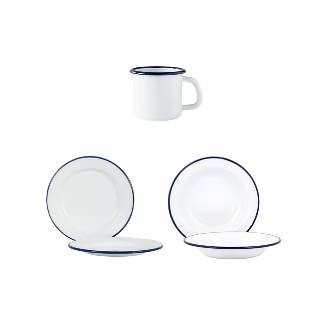 Geschirr-Set - 12 Teile - Kockums White