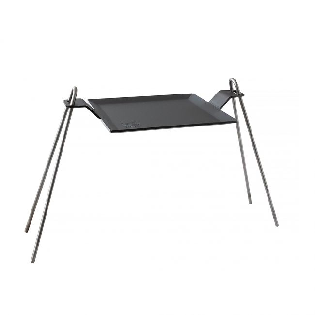 Set mit Grillplatte 40x27 und Feuerstand