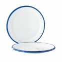 Teller 25 cm, White-Blue