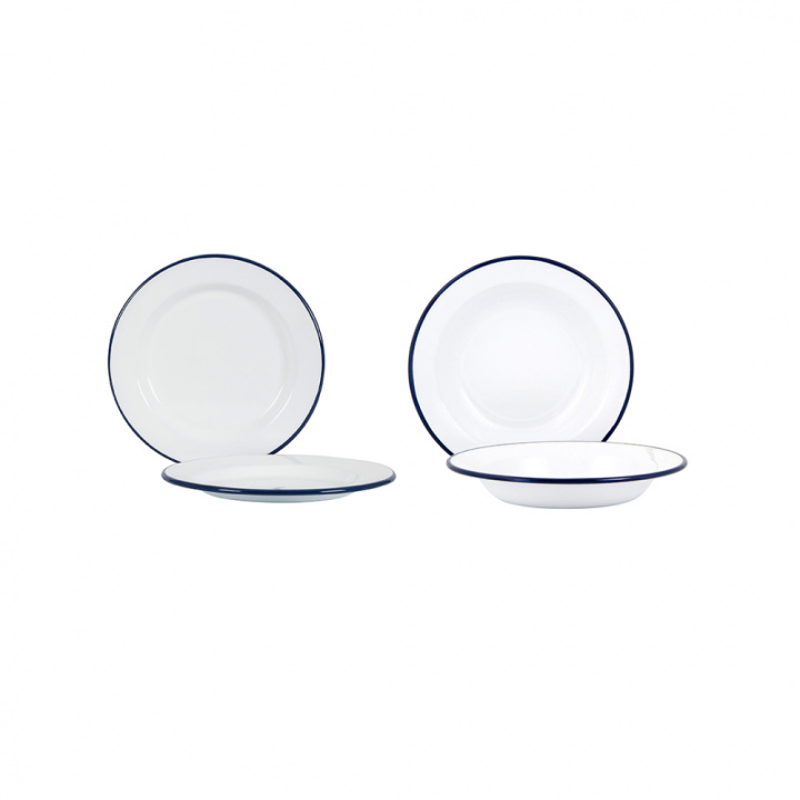 Teller-Set - 8 Teile - Kockums White in der Gruppe bei Kockums Jernverk AB (SET0005)
