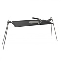 Set mit Grillplatte 63x27, Feuerstand und Burger-Eisen mit Neopren