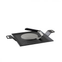 Set mit Grillplatte 40x27 und Burger-Eisen mit Neopren