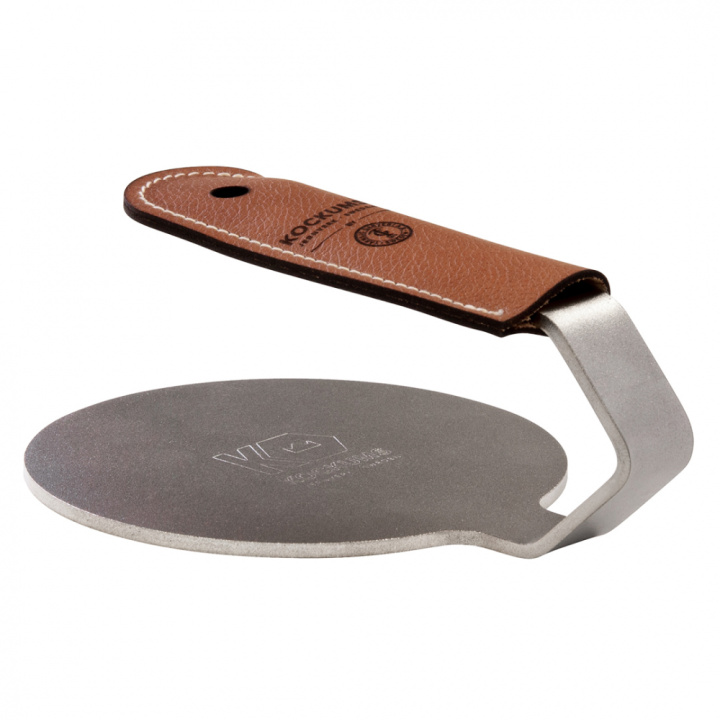 Burger Eisen mit Handschutz aus Leder in der Gruppe Burger Presse/Grillgewicht bei Kockums Jernverk AB (SET0042)