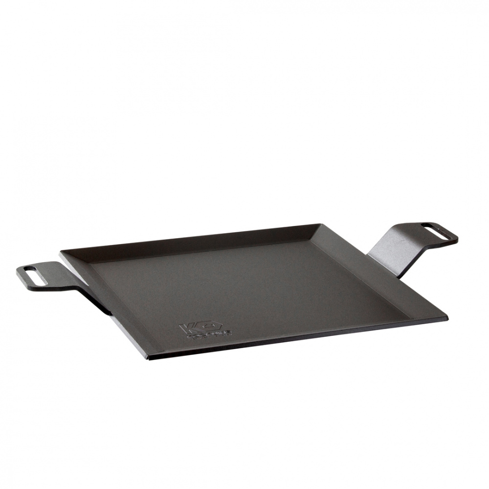 Karbonstahl-Grillplatte 43,2x26,7 Cm – Für Gasgrill & Induktion, Antihaftbeschichtet, Mit Seitlichen Griffen
